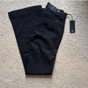 7 For All Mankind Black Flare Jeans